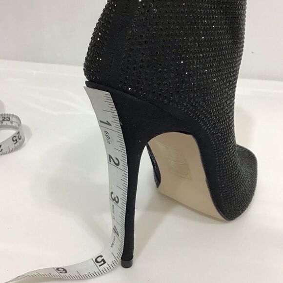 Kurt Keiger Black Giddy Embellished Open Toe 120mm Stiletto Heel Boots - Picture 10 of 11